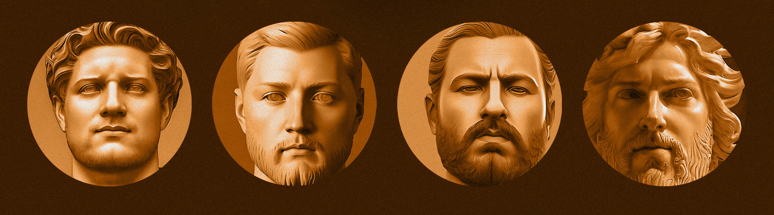 Salt Fork 2024 hero art — bronze bust portraits of the champions